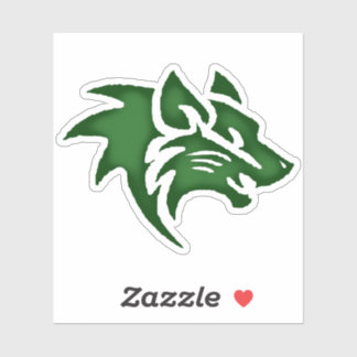 Wolf Head Digital Art - Hand-Drawn - One-Of-A-Kind Klistermärken