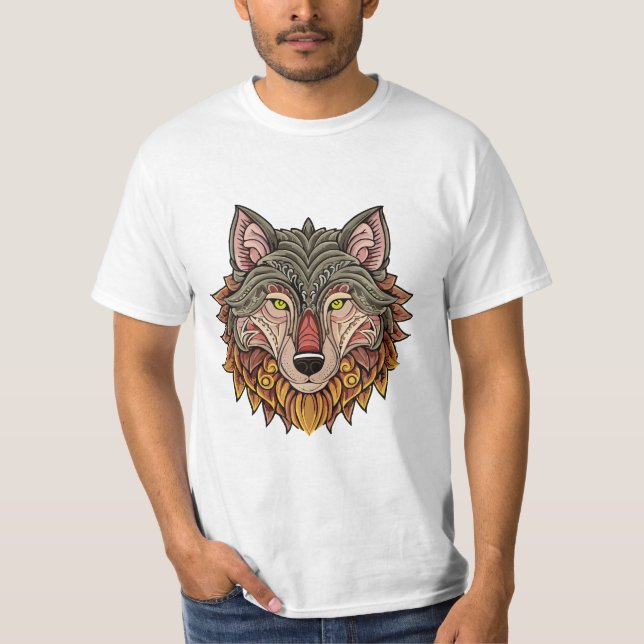 Wolf head from the front t shirt (Framsida)