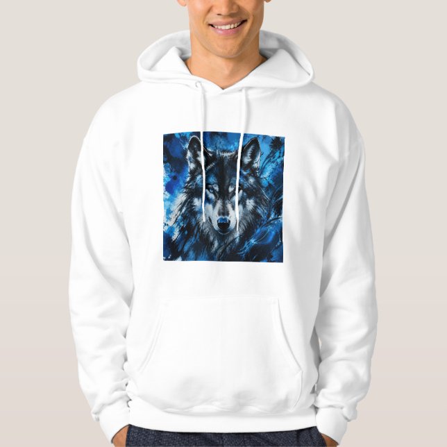 Wolf head hoodie (Framsida)