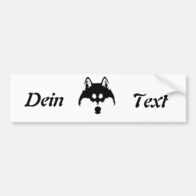 Wolf Hund Husky Bildekal (Framsidan)