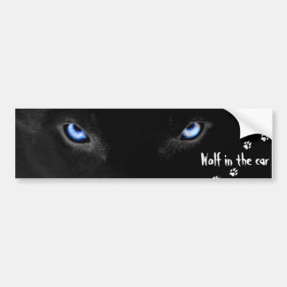 Wolf in the car bildekal