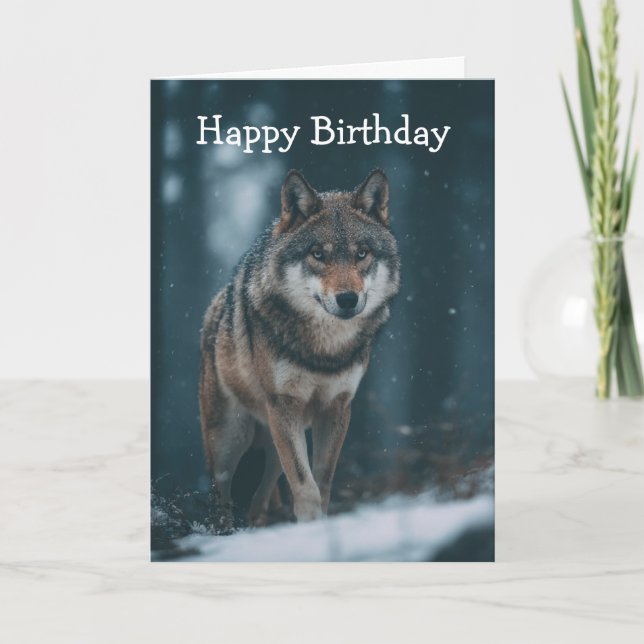 Wolf in Winter Kort (Framsida)