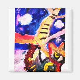 Wolf in winter magnet