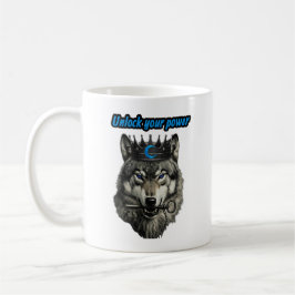 wolf king unlock your power kaffemugg
