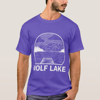 Wolf Lake Illinois Fiske Camping Sommar vän T Shirt