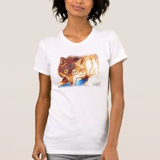 wolf_licking_ice_2_by_driftingsoul181 tee shirt
