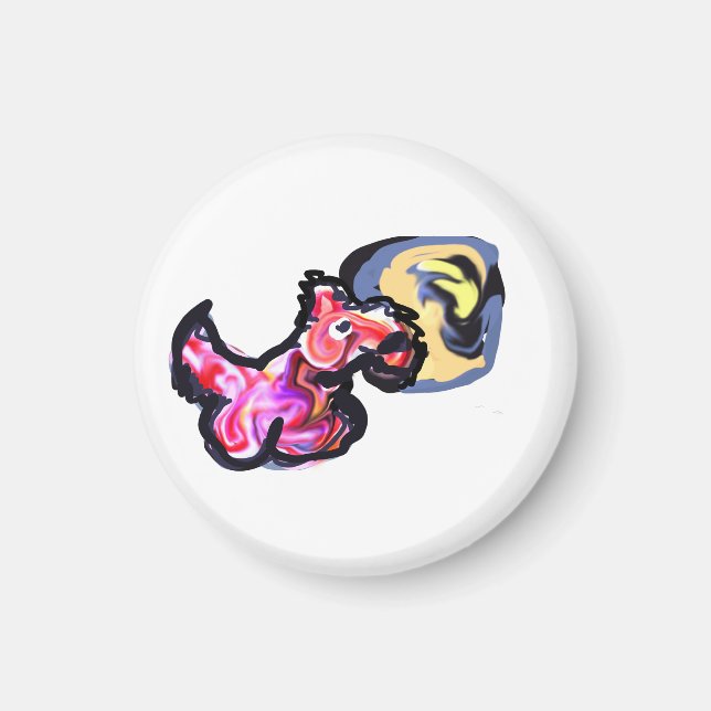 Wolf light moon  magnet (Framsidan)