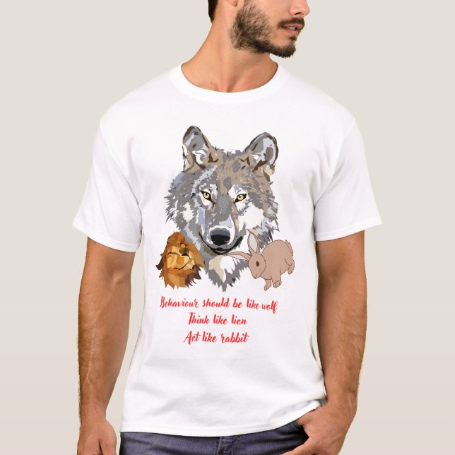 Wolf-Like Behavior-Fierce Birthday Gift for bold  T Shirt (Framsida)
