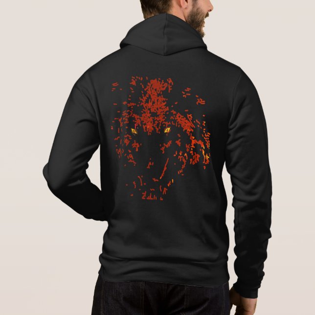wolf man t shirt (Baksida)