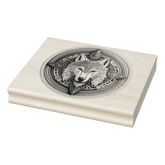 Wolf Mandala Stämpel (Stämpel)