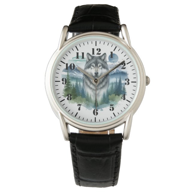 Wolf Men's Armbandsur (Framsida)