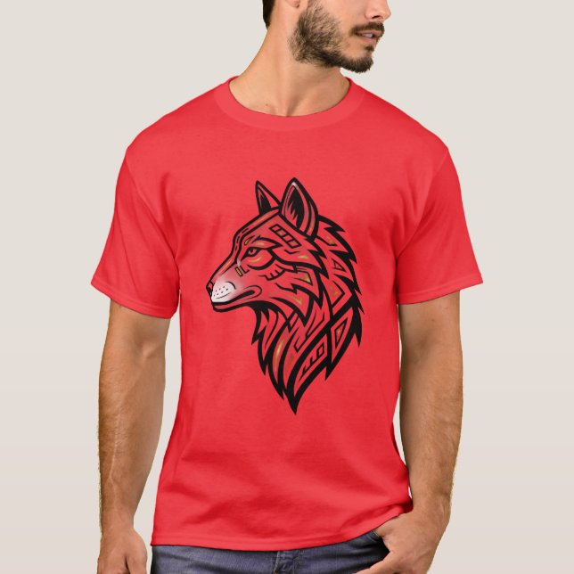 wolf minimalist T-Shirt (Framsida)