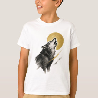 【Wolf Moon Kids T-Shirt】 T Shirt