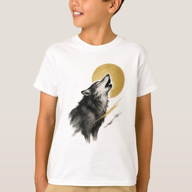 【Wolf Moon Kids T-Shirt】 T Shirt (Framsida)