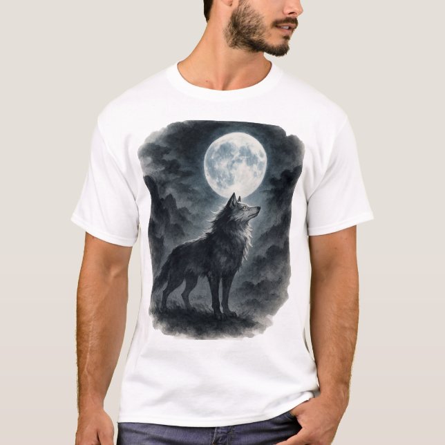 【Wolf Moon T-Shirt】 T Shirt (Framsida)