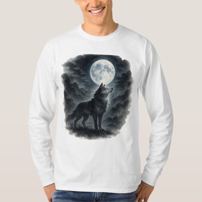 【Wolf Moon T-Shirt】 T Shirt (Framsida)