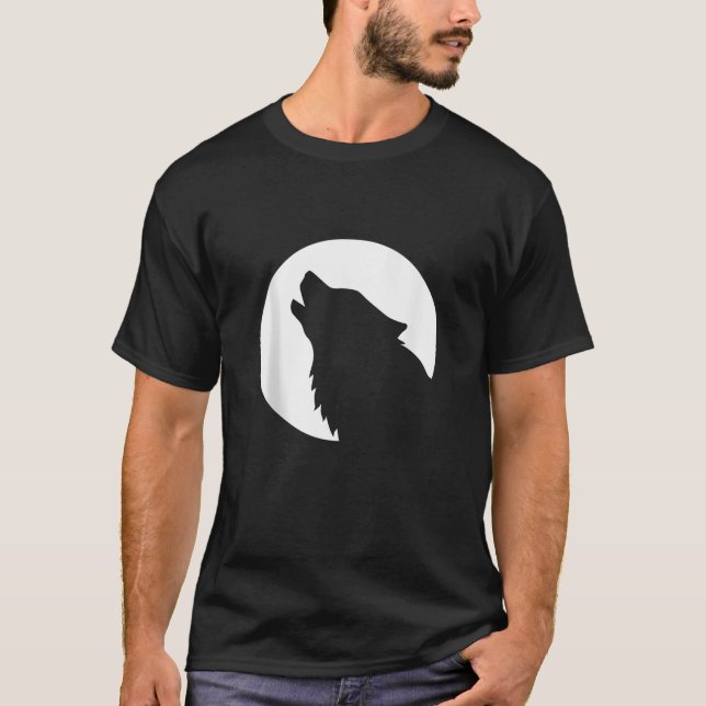 Wolf moon Tank Top T Shirt (Framsida)