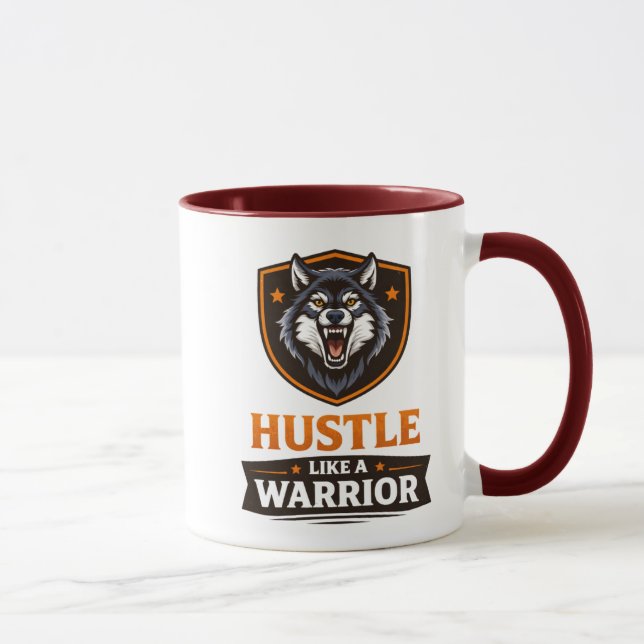 Wolf Motivation Strength Graphic Tee Mugg (Höger)