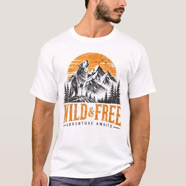 Wolf Mountain Adventure T-Shirt Nationalpark (Framsida)