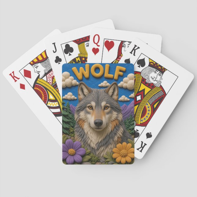 Wolf Mountain Woods Modern KlayKoo Casinokort (Baksidan)