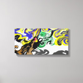 Wolf night stary  canvastryck