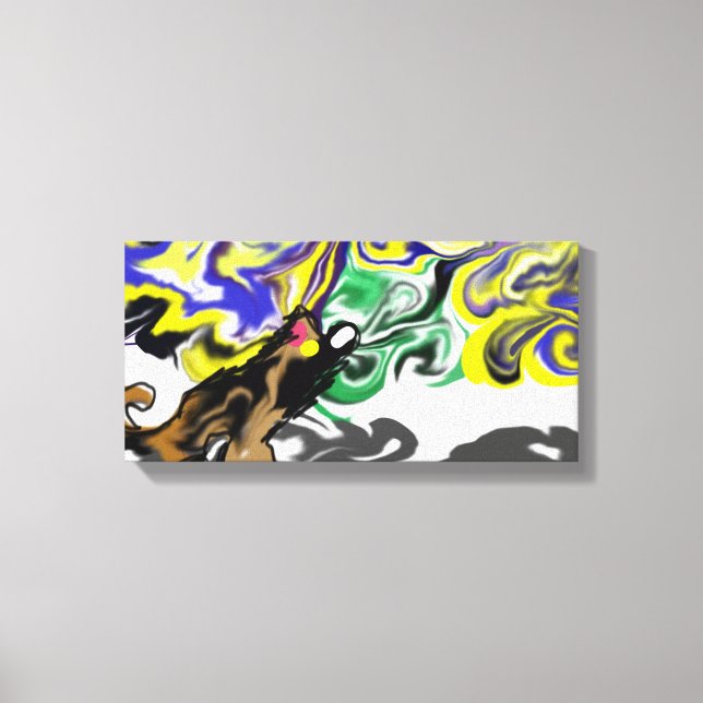 Wolf night stary  canvastryck (Framsida)