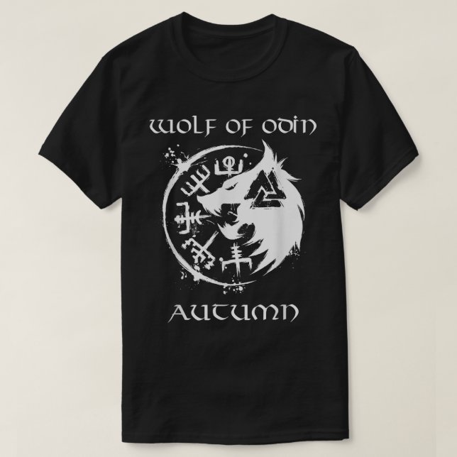 Wolf Of Odin Autumn  Personalized  T Shirt (Design framsida)