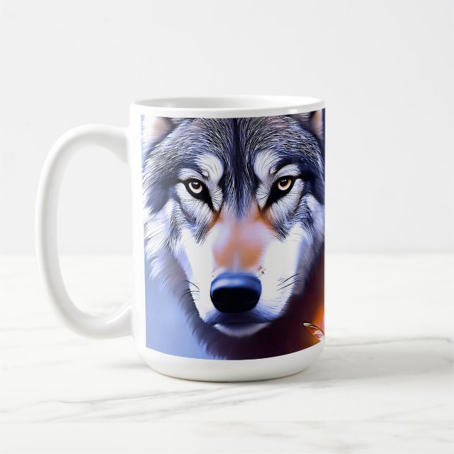 Wolf Oil Paint the essence of Beauty. Kaffemugg (Vänster)