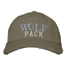 " Wolf Pack "-hatt av Approachable Wolf för MÄN Broderad Keps