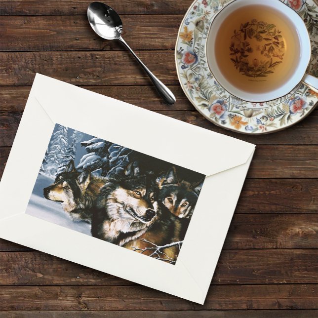 Wolf Pack Rektangulärt Klistermärke (Skapare uppladdad)