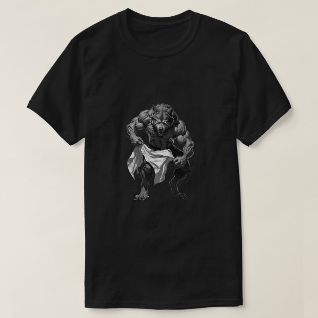 wolf ripping shirt t shirt (Design framsida)