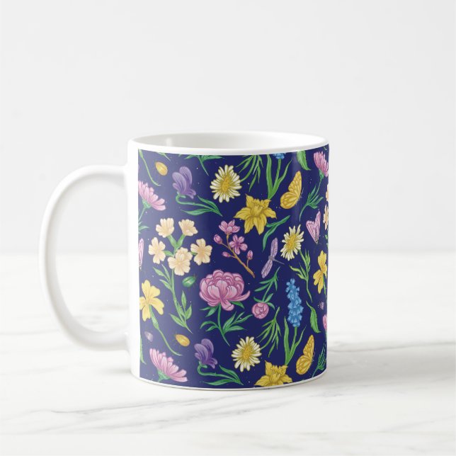 Wolf & Roses – Mörk gotisk stil-mugg Kaffemugg (Vänster)