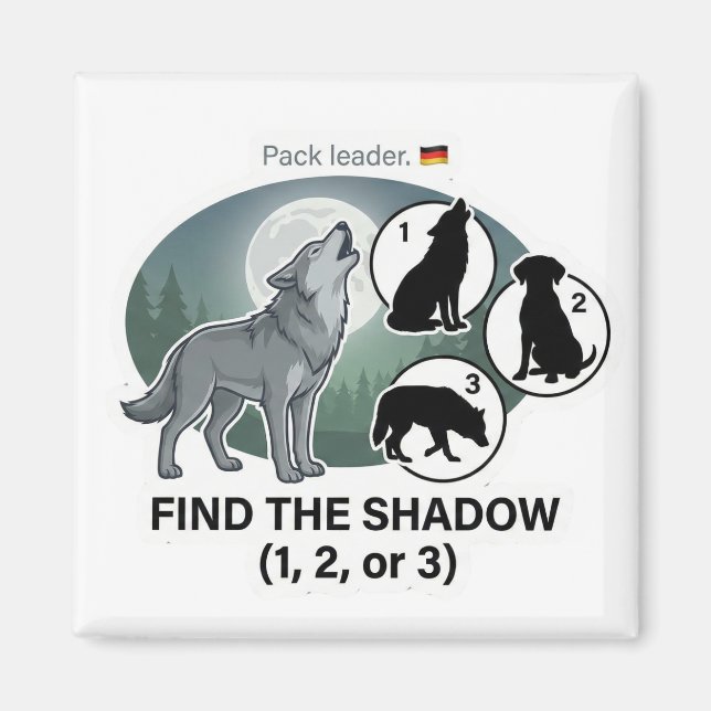 Wolf Shadow Matching Magnet (Framsidan)