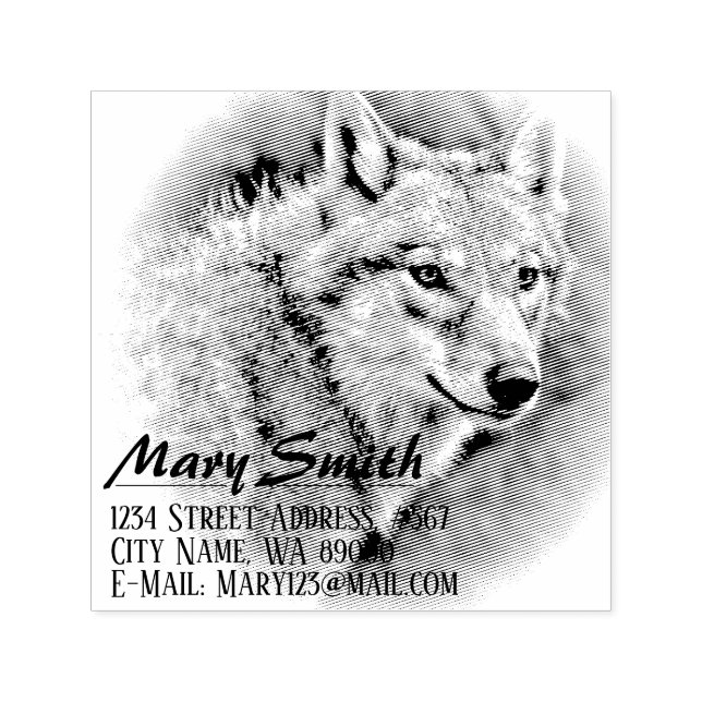 Wolf Självfärgande Stämpel (Design)