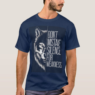 Wolf T-Shirt - Tystnad är inte Svaghet