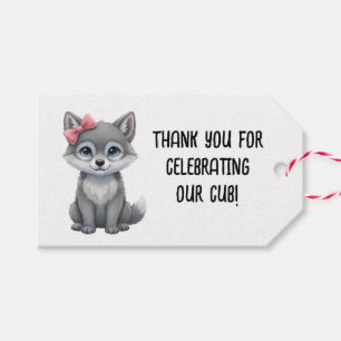 Wolf Tack, Rosa Baby Shower Present Kort