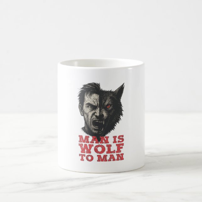 Wolf to Man Kaffemugg (Center)
