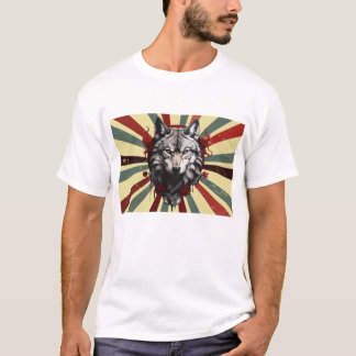 wolf vintage custom retro design t shirt