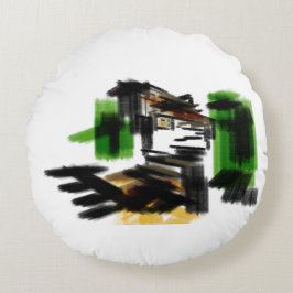 Wolf winter fun rund kudde