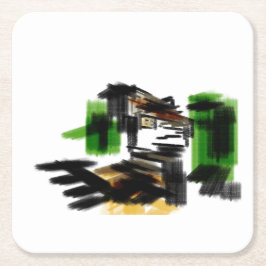 Wolf winter fun underlägg papper kvadrat