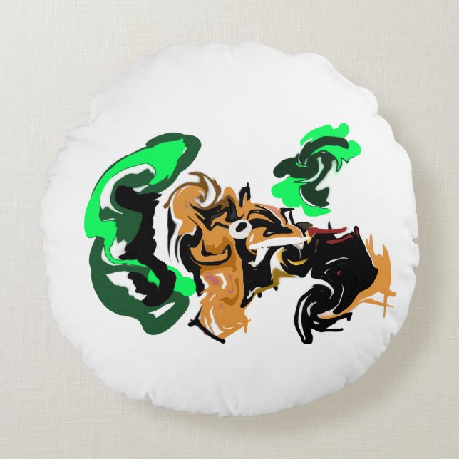 Wolf  winter  joy rund kudde (Framsidan)