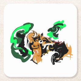 Wolf  winter  joy underlägg papper kvadrat