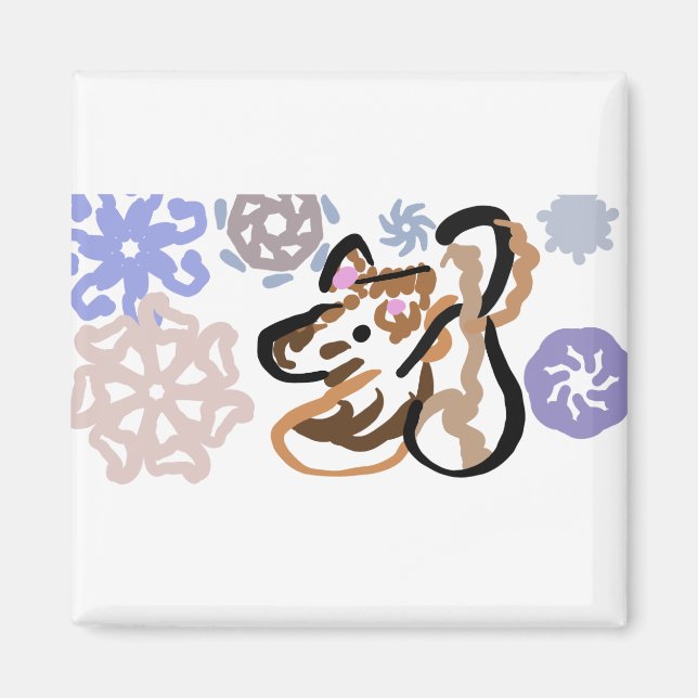 Wolf winter love magnet (Framsidan)