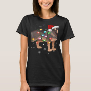 Wolf Xmas Lights Wolf Jul T Shirt