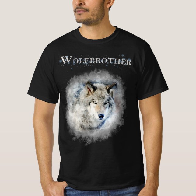Wolfbrother Dark Version Wheel of time inspired T Shirt (Framsida)
