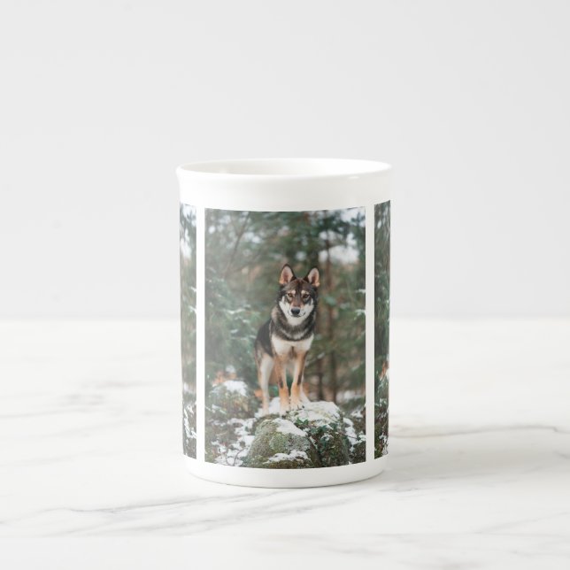 Wolfdog Benporslin Mugg (Framsidan)