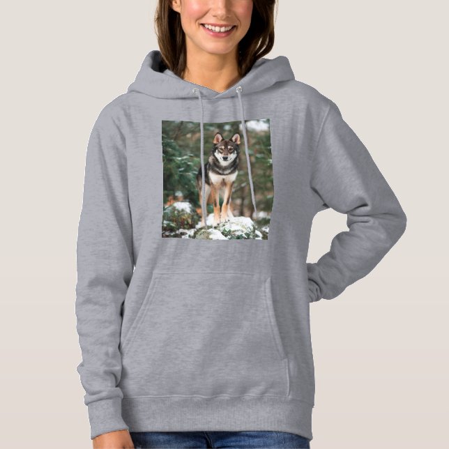 Wolfdog Hoodie T Shirt (Framsida)