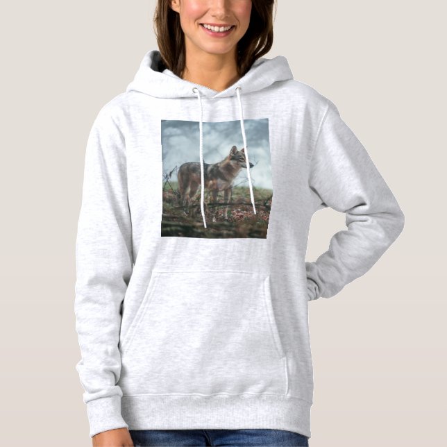 Wolfdog Hoodie T Shirt (Framsida)