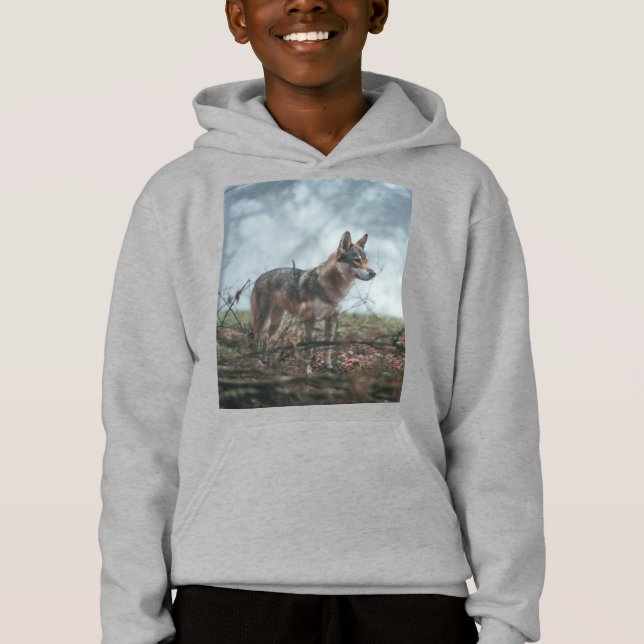 Wolfdog Hoodie T Shirt (Framsida)