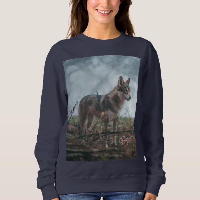 Wolfdog Sweatshirt T Shirt (Framsida)